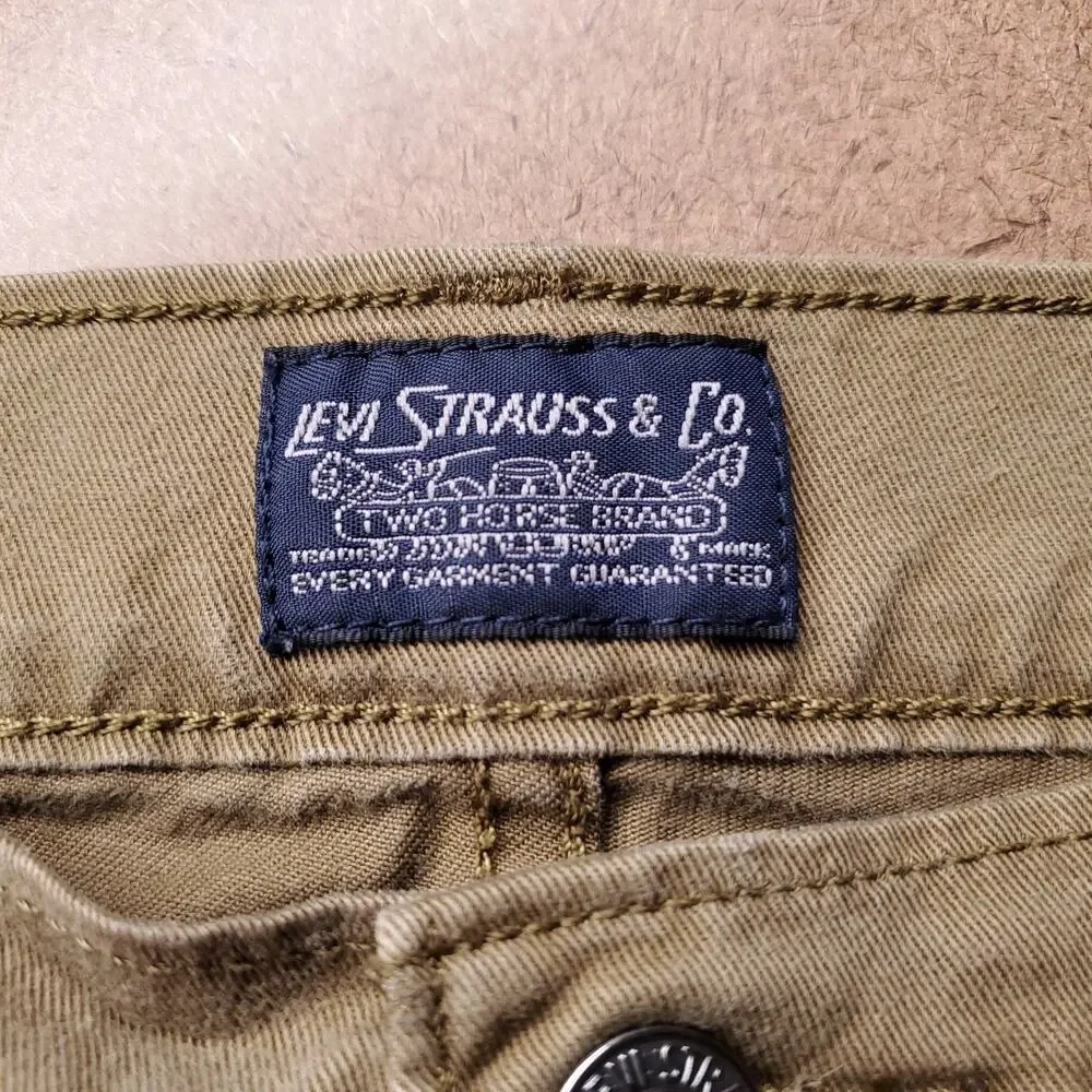Levis 511 Slim Fit Straight Leg Chino Pants Men 31x30 Brown Stretch Preppy